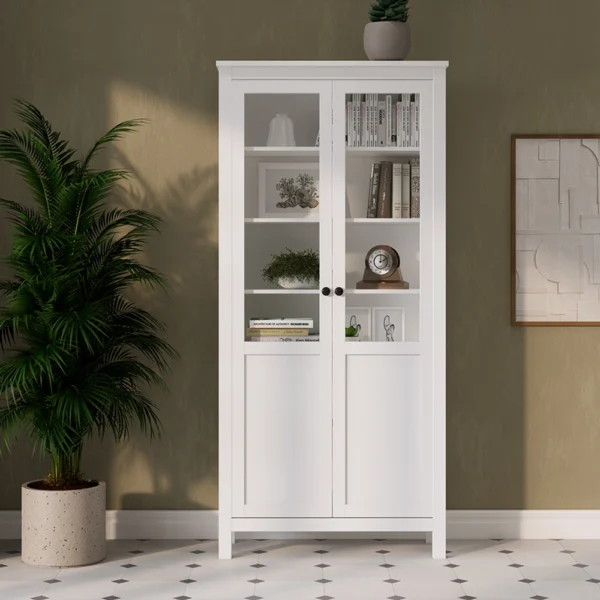 HEMNES/КЫМӦР Шкаф с дверями пн/ст 90х198х37 Белый