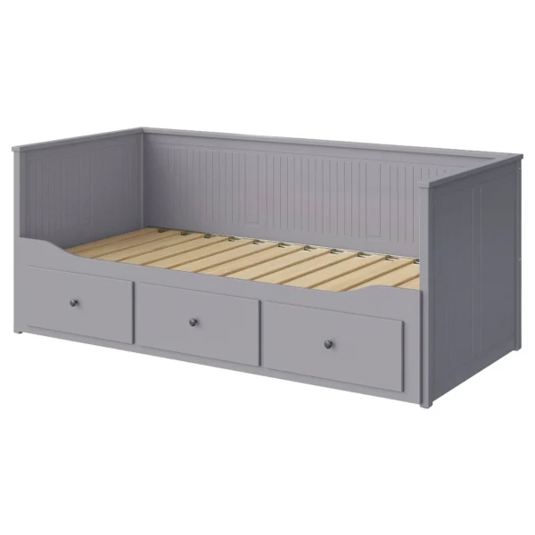 HEMNES/КЫМӦР Кровать -кушетка с хранилищем 80х200 Серый