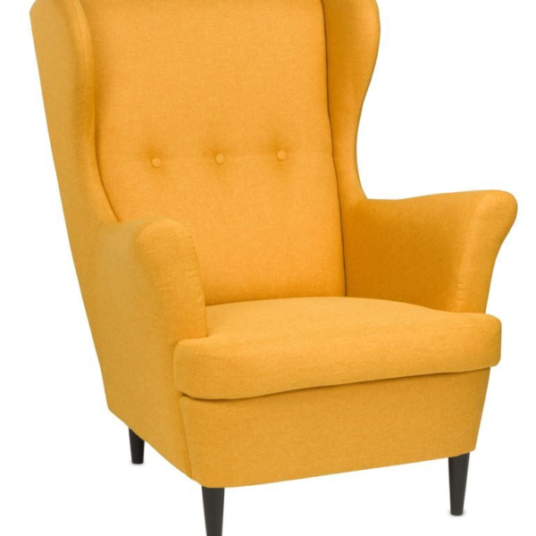Кресло Strandmon / Вало Twist 10, 5 пуговиц (yellow-orange)
