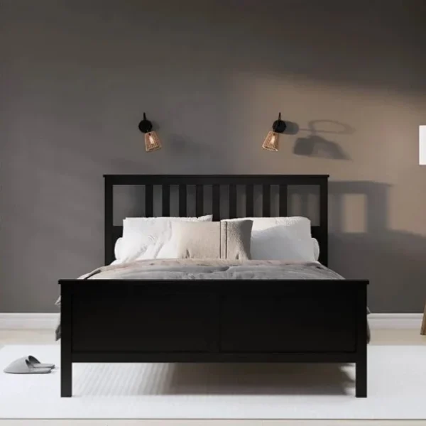HEMNES/КЫМӦР Кровать  140х200 Черный