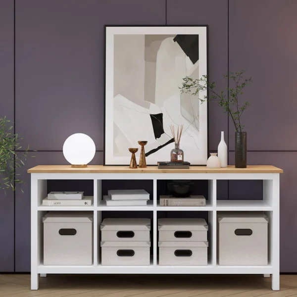 HEMNES/КЫМӦР Стол-консоль 157х74х40 Белый/св-кор
