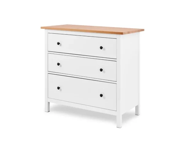HEMNES/КЫМӦР Комод 3 ящика 108х96х50 Белый/св-кор